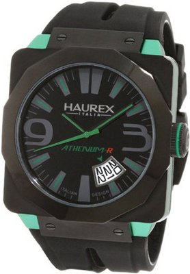 Haurex Italy 1N372UNV Athenum Black and Green PVD Square Aluminum Rubber