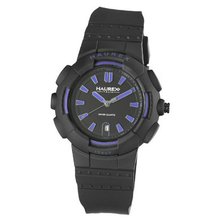 Haurex Italy 2P504UBN Tremor Black Plastic Case Rubber Strap Date