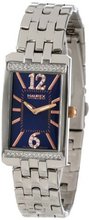 Haurex Italy 2S391DBH Primula Stainless Steel Rectangular Blue Sunray Dial Swarovski