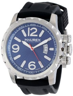 Haurex Italy 3A502UBN Aeron Stainless Steel Black Rubber Luminous Date