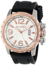 Haurex Italy 3A502USN Aeron Stainless Steel Black Rubber Luminous Date