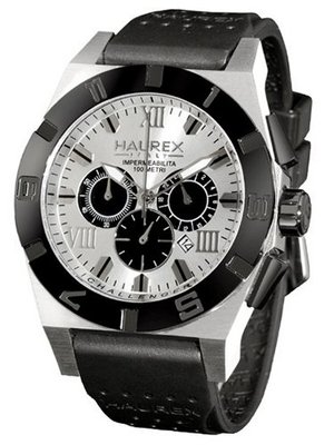 Haurex Italy 3D350USN Challenger 2 Chrono Silver Dial