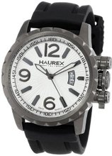 Haurex Italy 3J502USN Aeron Gun Ion-Plated Coated Stainless Steel Black Rubber Luminous Date