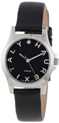 Haurex Italy 6A505DNN Diamond-Accented Mini City Stainless Steel Three Hands