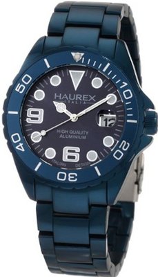 Haurex Italy 7K374UB2 Ink Aqua Aluminum Bracelet Date