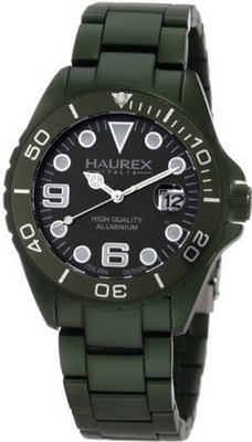 Haurex Italy 7K374UVV Ink Green Aluminum Bracelet Date