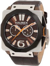 Haurex Italy 9D372UMM Athenum Brown Aluminum And Steel Chronograph