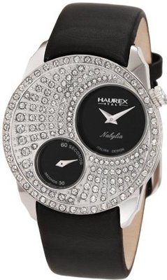 Haurex Italy FS359DN1 Nabylia Swarovski Black Satin