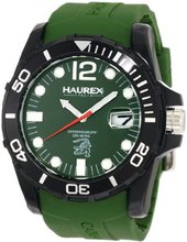 Haurex Italy N1354UVV Caimano Date Green Dial Rubber Sport