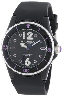 Haurex Italy PN379DNP Beauty Black Dial Rotating Bezel Crystal