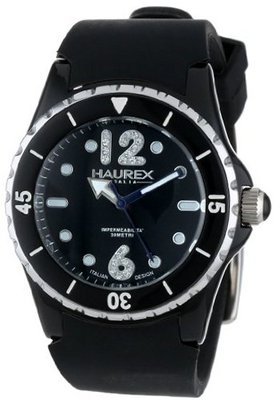 Haurex Italy PN379DNS Beauty Black Dial Rotating Bezel Crystal