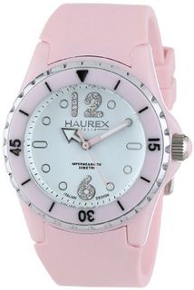 Haurex Italy PP379DWP Beauty Pink Dial Rotating Bezel Crystal