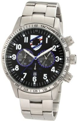 Haurex Italy US300UBN Red Arrow U.C. Sampdoria Chronograph Tachymeter Steel Bracelet