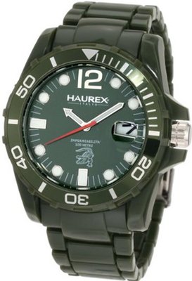 Haurex Italy V7354UVV Caimano Date Green Dial Plastic Sport
