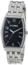 Haurex Italy XA386DNN Ninfea Stainless Steel Tonneau Black Dial Bracelet