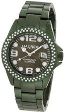 Haurex Italy XK374DVV Ink Stones Green Aluminum Crystal Date
