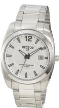 Hector 667066 White Sun-Ray Dial Bracelet Date
