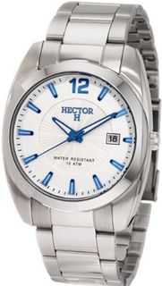 Hector 667067 White Sun-Ray Dial Bracelet Date