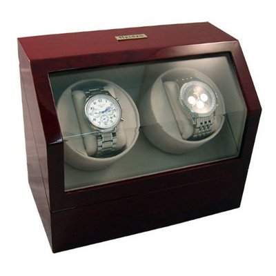 Heiden Battery Powered Dual Winder in Cherrywood