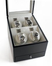 Heiden Grand Quad Winder with Drawer in Black