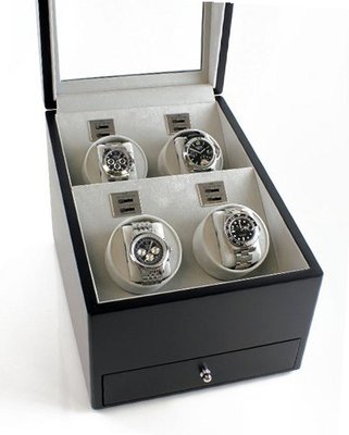 Heiden Grand Quad Winder with Drawer in Black