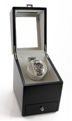 Heiden Grand Single Winder with Drawer in Black