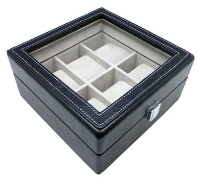 Heiden Premier 6pc Box Case - Black Leather (Great for Extra Large es)