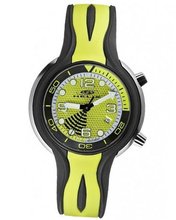 Helix HX265-01S08S Yellow/White Rubber Strap Air Bubble Sport