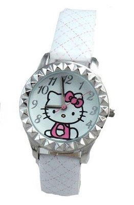 Hello Kitty s Analogue White Print Strap