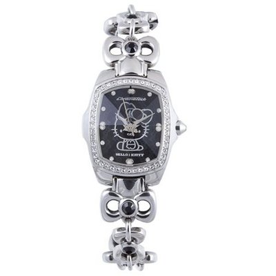 Hello Kitty Silver/Black Stainless Steel Bracelet