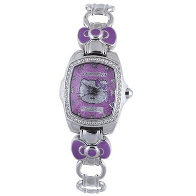 Hello Kitty Silver/Purple Stainless Steel
