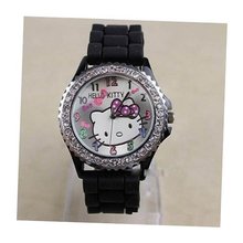 New Lovely Fashion Hello Kitty es Girls Ladies Wrist WKT@TLJ574B