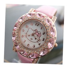 New Lovely Fashion Hello Kitty es Girls Ladies Wrist WKT@TLJB0321P