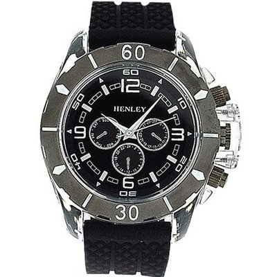 Henley Gents Black Imitaton Chrono Sports