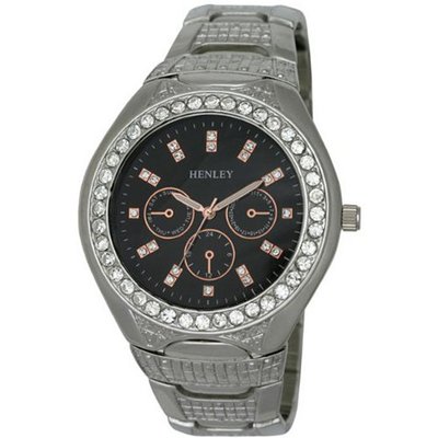 Henley Gents Diamante Crystal Two Tone Blinger Bracelet Strap HB004.14