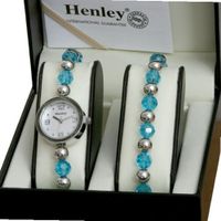Henley Aqua Marine/Chrome & Jewellery Set