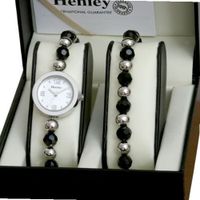 Henley Black Jet/Chrome & Jewellery Set