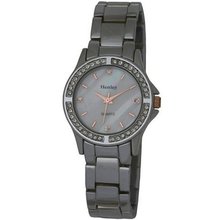 Henley Diamante Encrusted Fashion Quartz with Mother of Pearl Dial Analogue Display and Silver Stainless Steel Plated Bracelet H07186.2