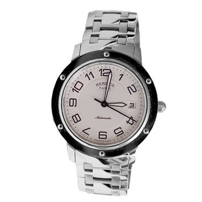 Hermes Clipper CP2.810.220/4964 39mm Automatic Silver Steel Bracelet & Case Anti-Reflective Sapphire &
