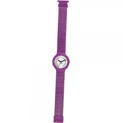 Hip Hop Ladies Crystals 35mm Wrist HWU0068 violet with Crystal Analogue Dial