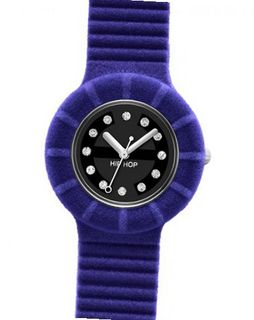 Hip Hop Velvet Ladies 32mm Wrist HWU0137 with Swarovski Crystals