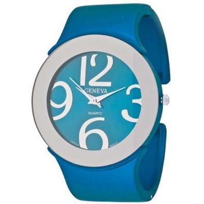 New Age Fashion Cuff with Round Face and Matte Chic Finish - Turquoise