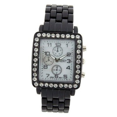 Square Face Rhinestone - Black