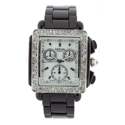 Square Face Rhinestone - Black