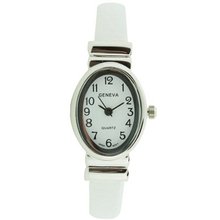 uHPW Petite Cuff with Oval Dial Lizard Design Strap - White 