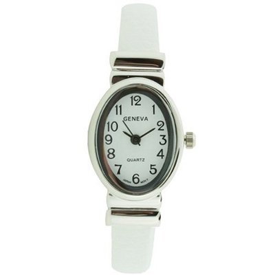 uHPW Petite Cuff with Oval Dial Lizard Design Strap - White 