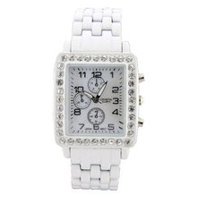 uHPW Square Face Rhinestone - White 