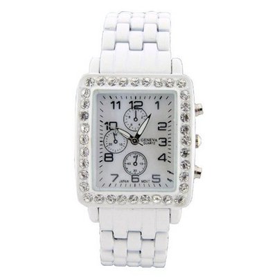 uHPW Square Face Rhinestone - White 