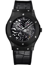 Hublot Classic Fusion Skeleton Dial Black Ceramic Black Leather Automatic 515CM0140LR
