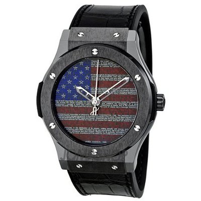 Hublot USA Constitution Black Rubber Gummy Alligator 511.CM.1190.GR.US.A11